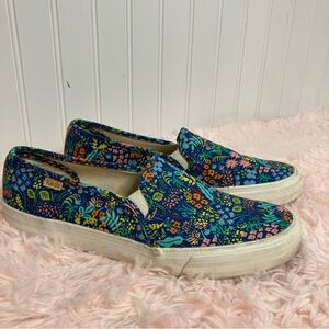 keds rifle paper co 9.5 Shoes Women Floral Slip On Sneakers Colorful